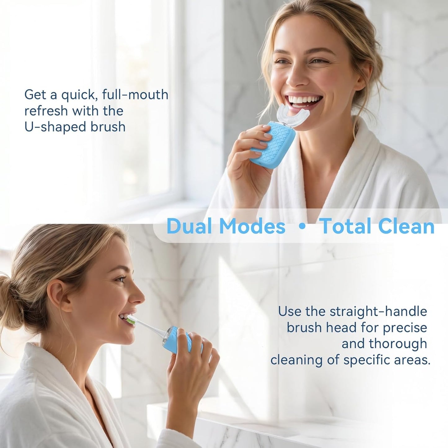 Smart Electric Toothbrush USB Rechargeable U-shaped Tooth